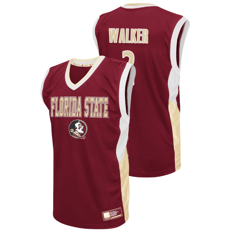 Men's Florida State Seminoles Red CJ Walker College Basketball Fadeaway Jersey