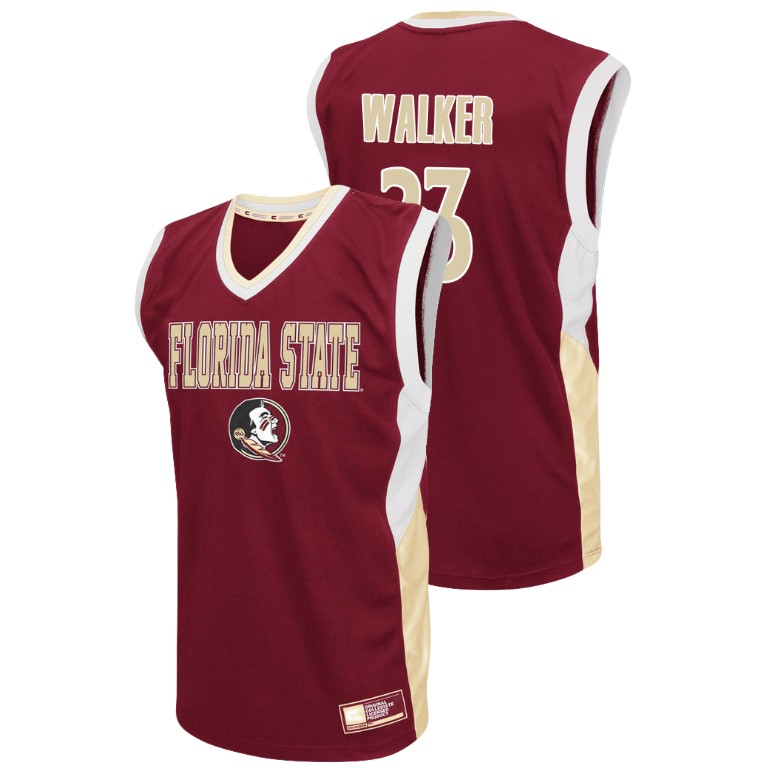 Men's Florida State Seminoles Red M.J. Walker College Basketball Fadeaway Jersey
