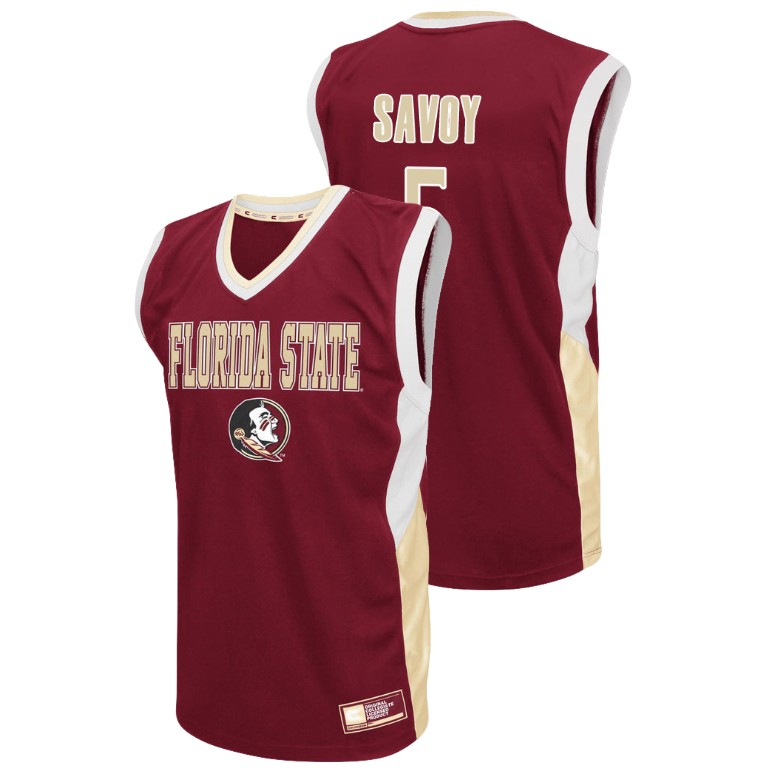 Men's Florida State Seminoles Red PJ Savoy College Basketball Fadeaway Jersey