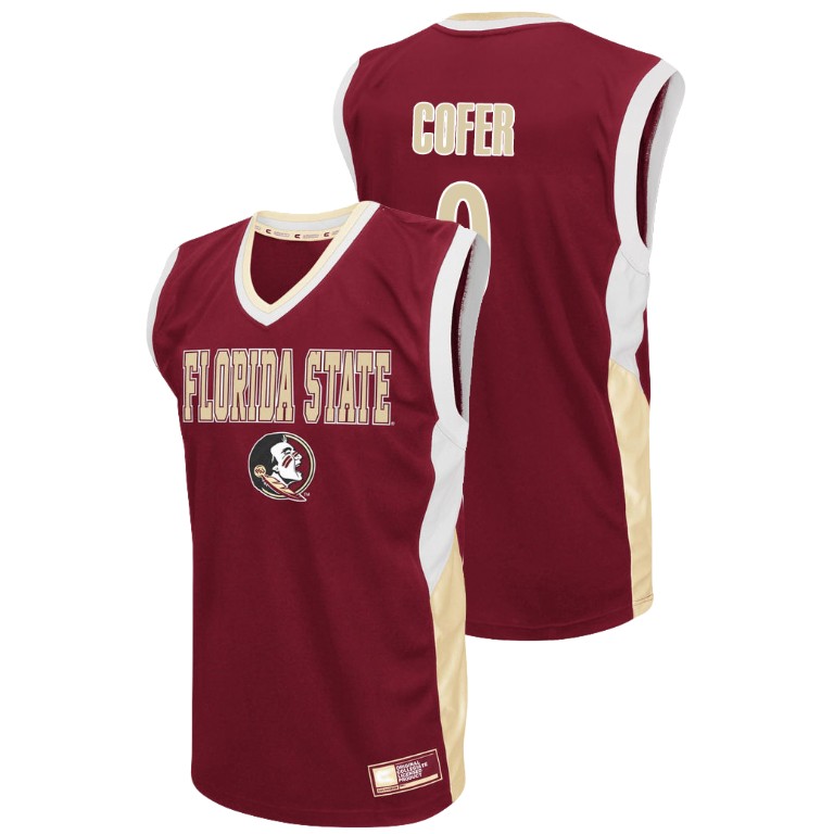 Men's Florida State Seminoles Red Phil Cofer College Basketball Fadeaway Jersey