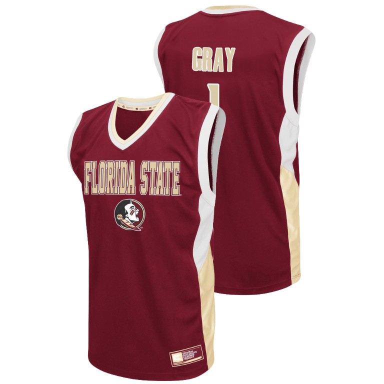 Men's Florida State Seminoles Red Raiquan Gray College Basketball Fadeaway Jersey