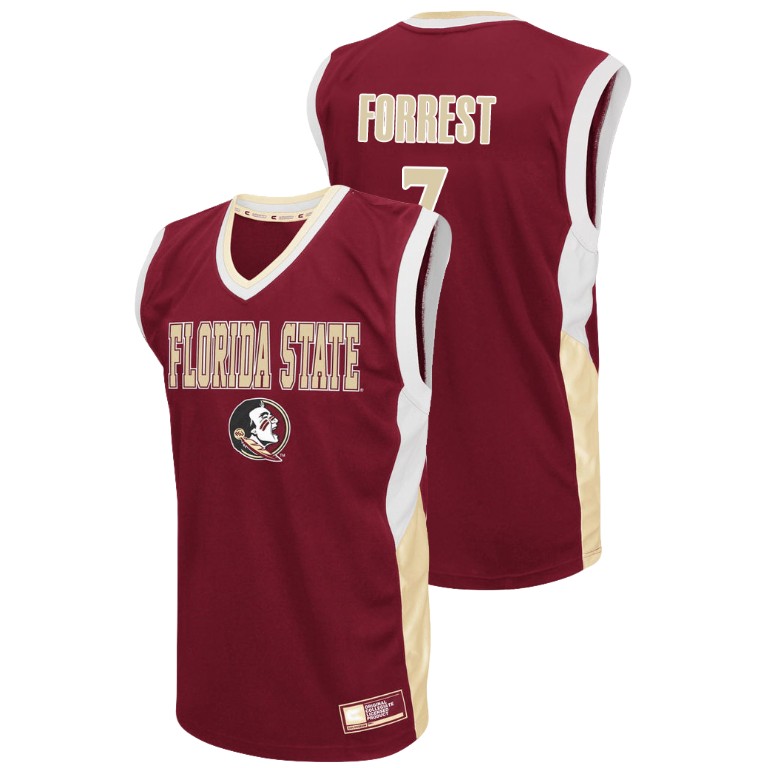 Men's Florida State Seminoles Red Trent Forrest College Basketball Fadeaway Jersey