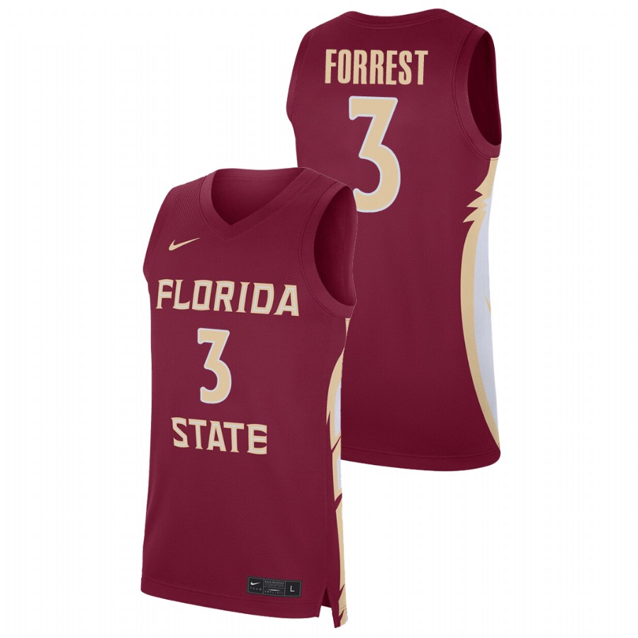 Men's Florida State Seminoles Trent Forrest Replica College Basketball Jersey Garnet