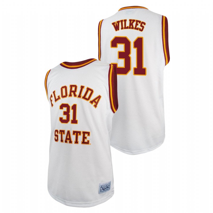 Men's Florida State Seminoles Wyatt Wilkes Basketball 2021 Original Retro Jersey White