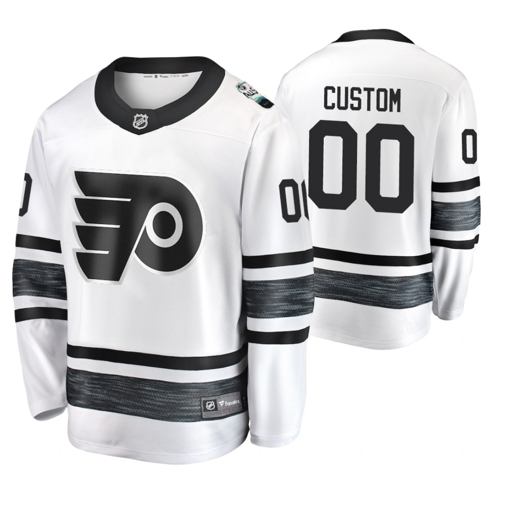 Men's Flyers #00 Custom White 2019 NHL All-Star Jersey