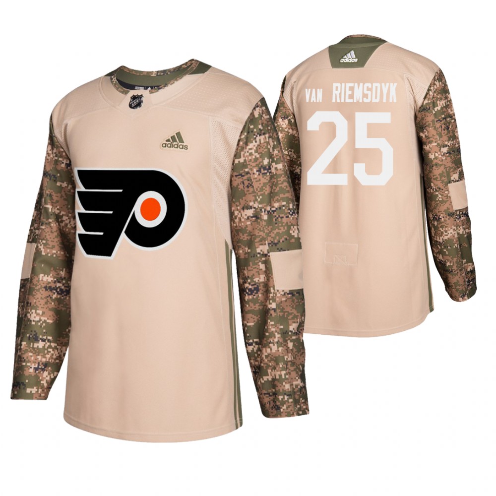 Men's Flyers #25 James van Riemsdyk Veterans Day Jersey - Camo