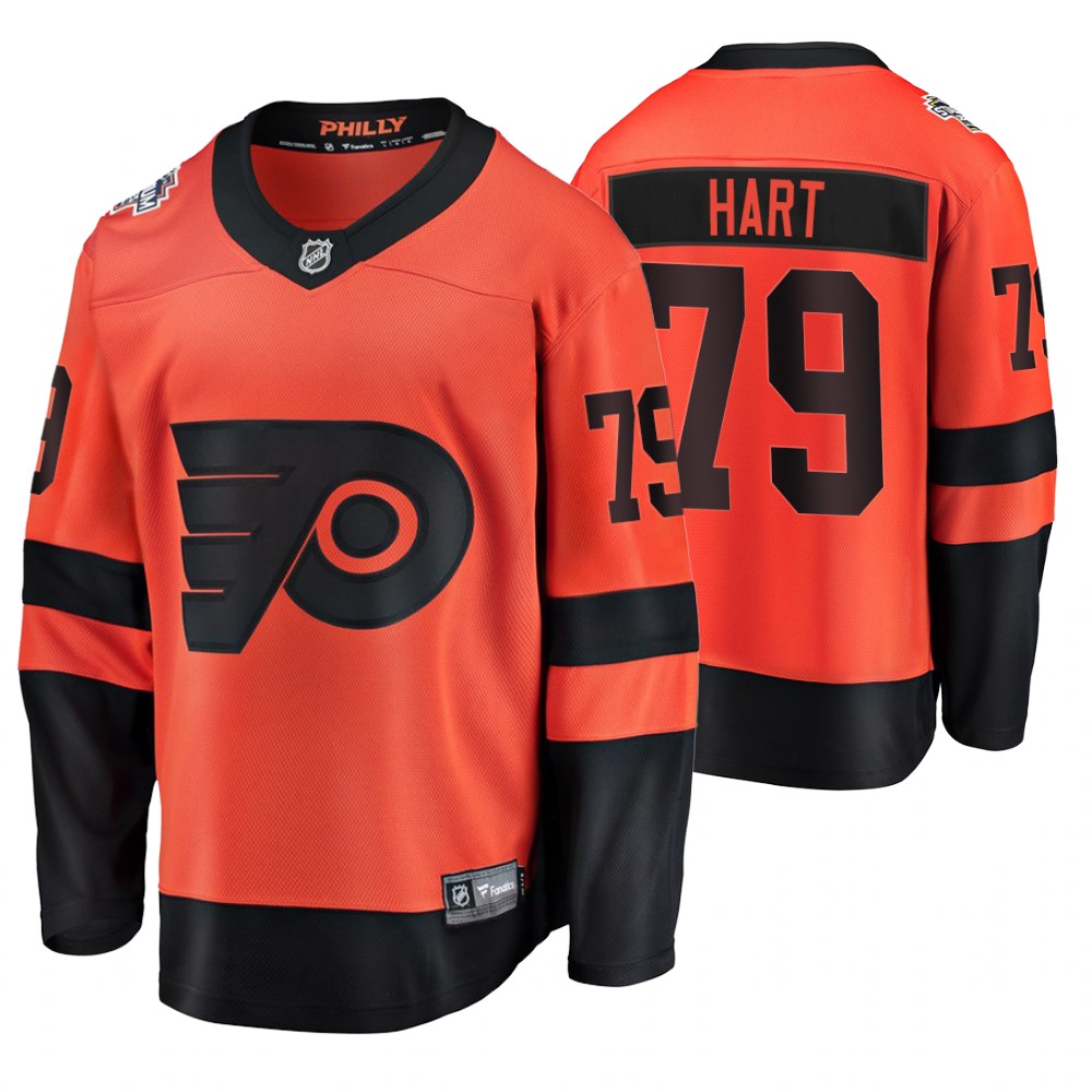 Men's Flyers #79 Carter Hart Orange 2019 Stadium Series Breakaway Fanatics Branded Jersey