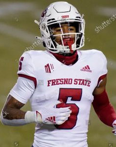 Men's Fresno State Bulldogs #5 Jalen Cropper Adidas 2020 White College Football Jersey