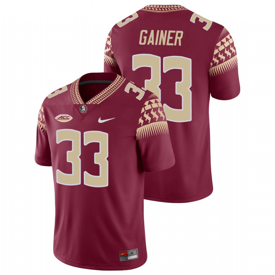 Men's Garnet Florida State Seminoles Amari Gainer Game College Football Jersey