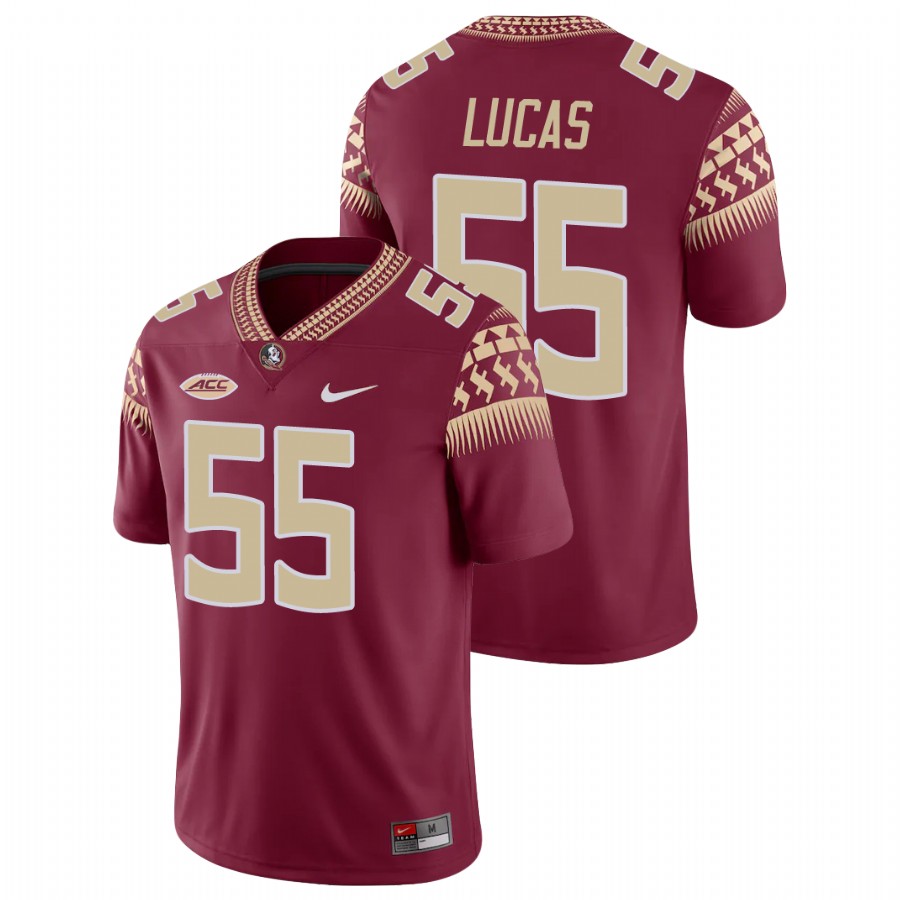 Men's Garnet Florida State Seminoles Dontae Lucas Game College Football Jersey