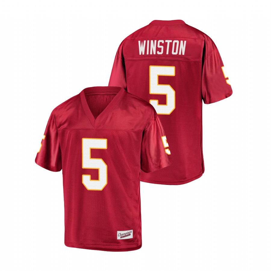Men's Garnet Florida State Seminoles Jameis Winston College Football Jersey