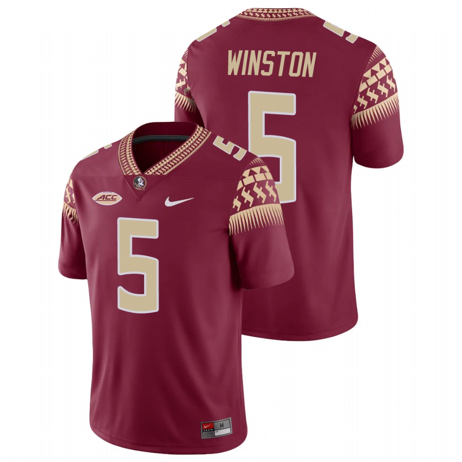 Men's Garnet Florida State Seminoles Jameis Winston Game College Football Jersey