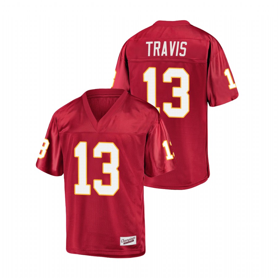Men's Garnet Florida State Seminoles Jordan Travis College Football Jersey