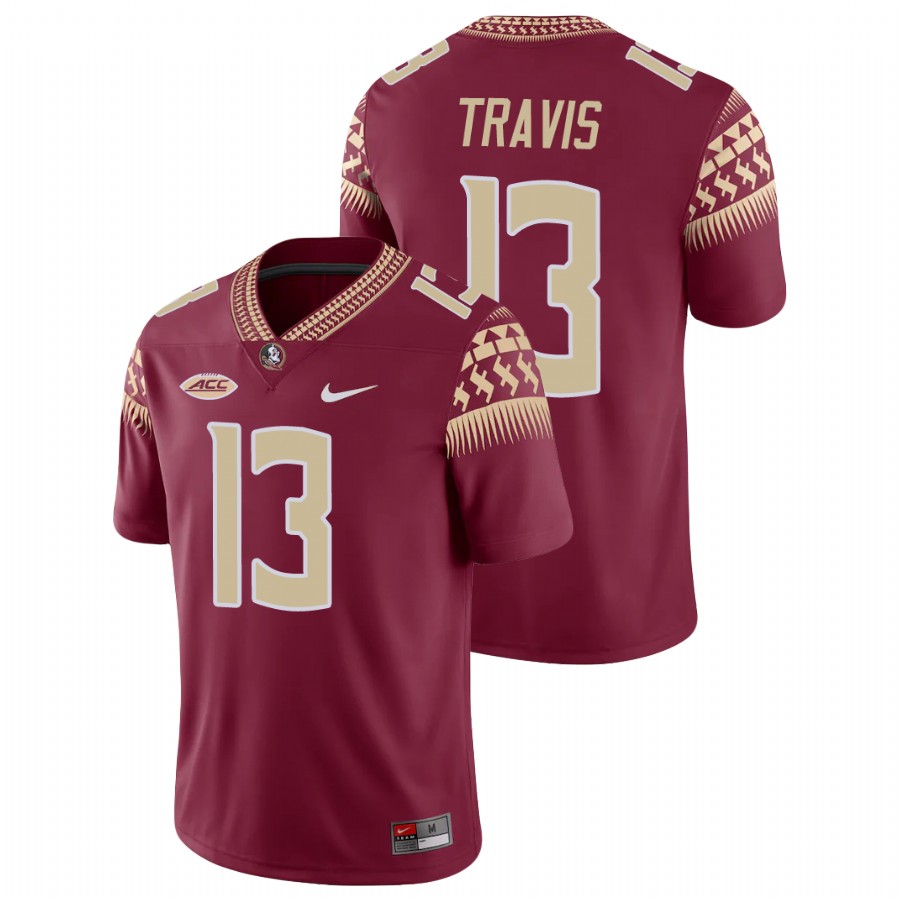 Men's Garnet Florida State Seminoles Jordan Travis Game College Football Jersey