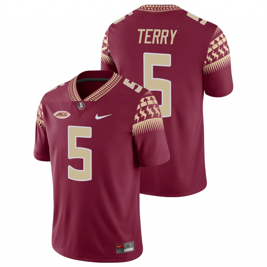 Men's Garnet Florida State Seminoles Tamorrion Terry Game College Football Jersey