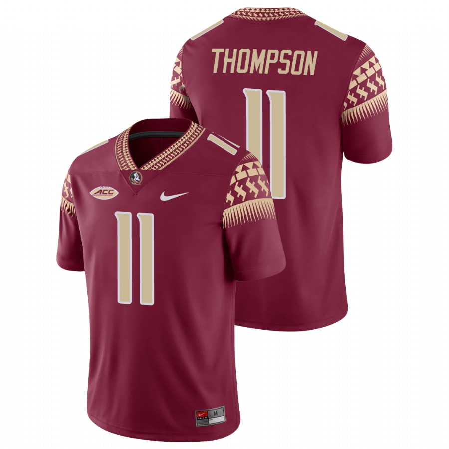 Men's Garnet Florida State Seminoles Warren Thompson Game College Football Jersey