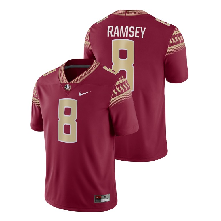 Men's Garnet Nike Jalen Ramsey Game Florida State Seminoles College Football Jersey