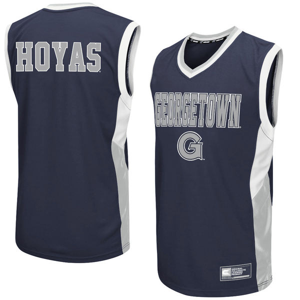 Men's Georgetown Hoyas Gray Colosseum Fadeaway Customized Basketball Jersey