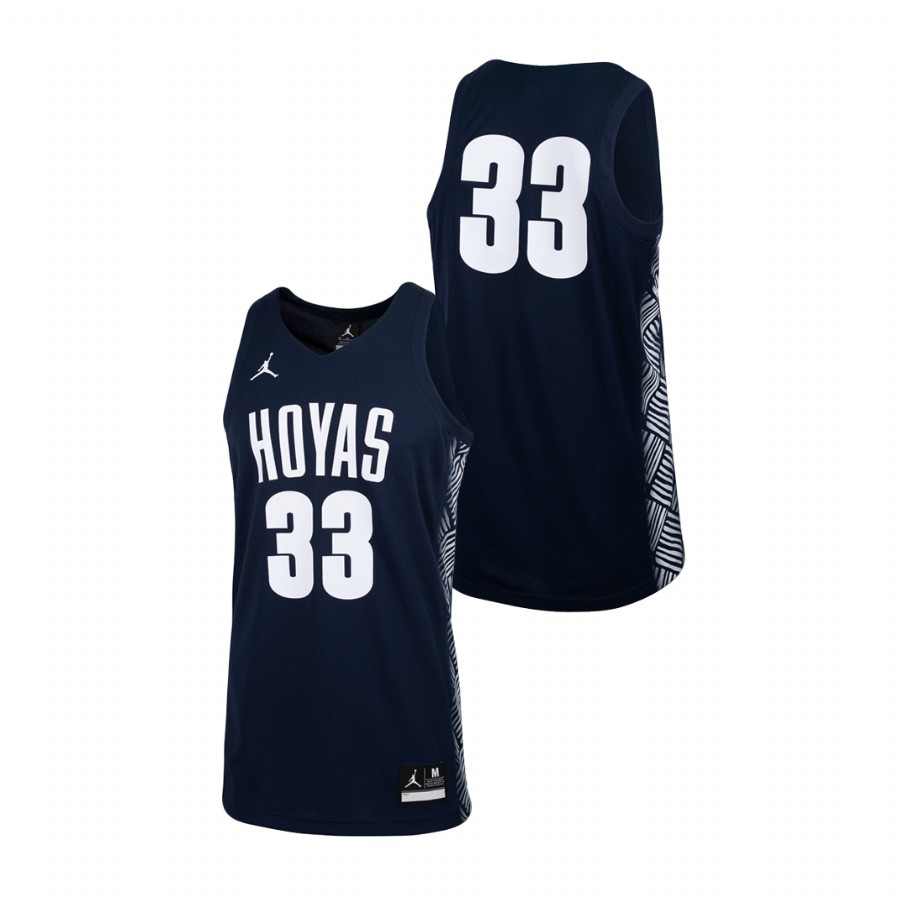 Men's Georgetown Hoyas Navy Jordan Brand Replica College Basketball Jersey