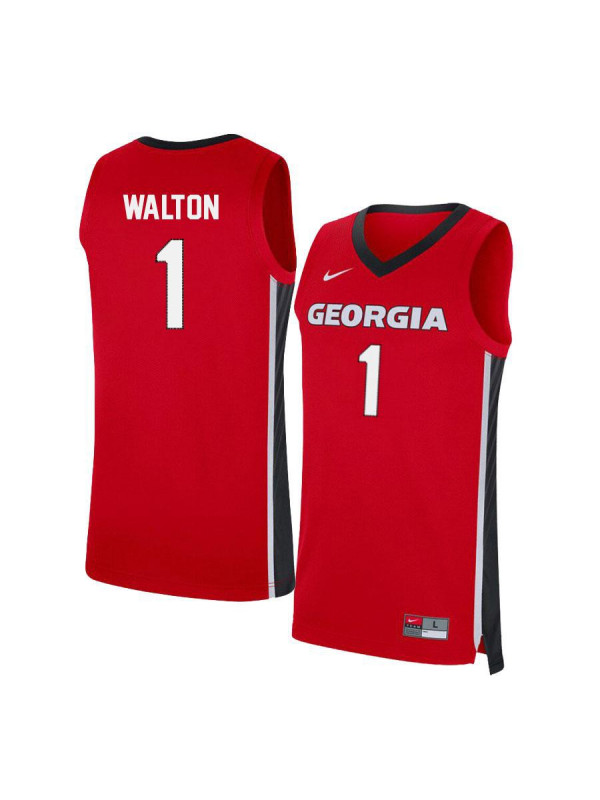 Men's Georgia Bulldogs #1 Jaykwon Walton Nike Red College Basketball Jersey