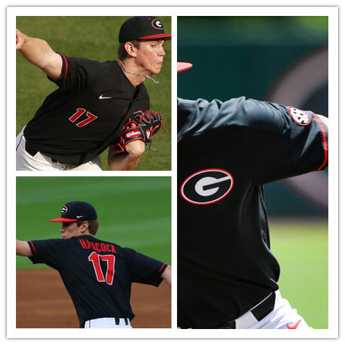 Men's Georgia Bulldogs #17 Emerson Hancock Nike 2020 Red College Baseball Game Jersey