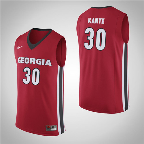 Men's Georgia Bulldogs #30 Isaac Kante College Basketball Replica Jersey Red