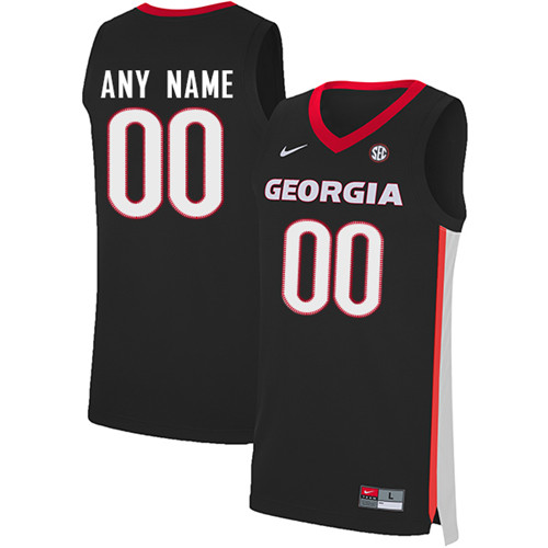 Men's Georgia Bulldogs Custom Nike Black College Basketball Game Jerseys