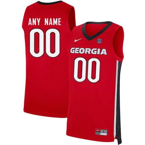 Men's Georgia Bulldogs Custom Nike Red College Basketball Game Jerseys