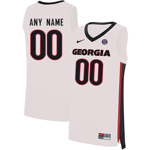 Men's Georgia Bulldogs Custom Nike White College Basketball Game Jerseys