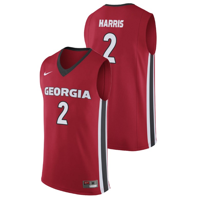 Men's Georgia Bulldogs Red Jordan Harris College Basketball Replica Jersey