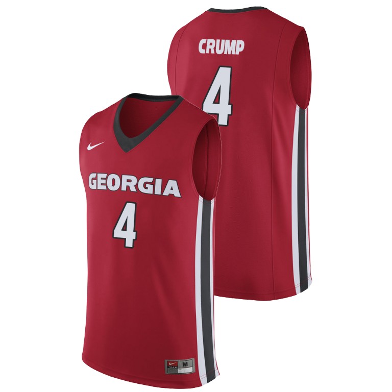 Men's Georgia Bulldogs Red Tyree Crump College Basketball Replica Jersey