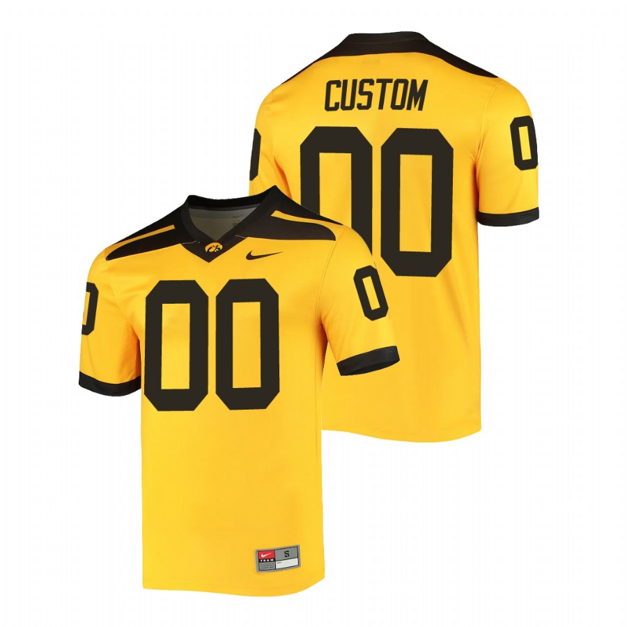 Men's Gold Iowa Hawkeyes Custom Alternate Legend Jersey