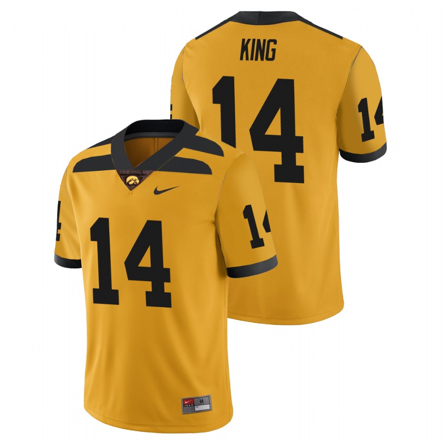 Men's Gold Iowa Hawkeyes Desmond King College Football Alternate Game Jersey