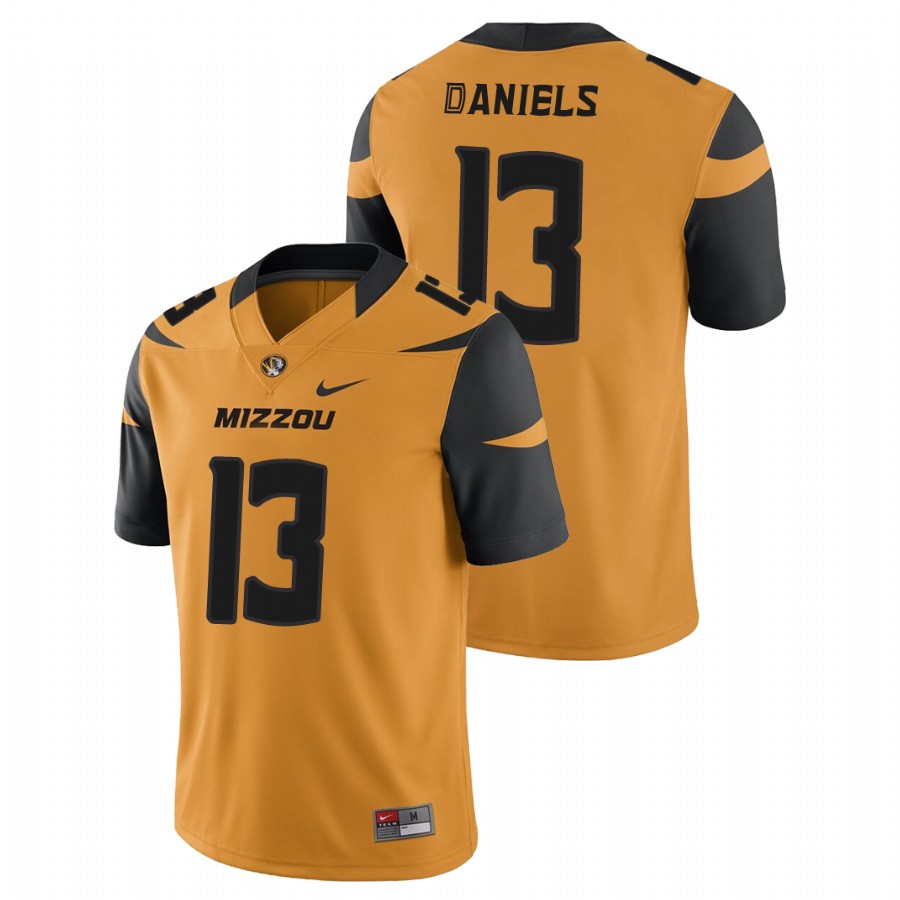 Men's Gold Missouri Tigers Chris Daniels College Football Game Jersey