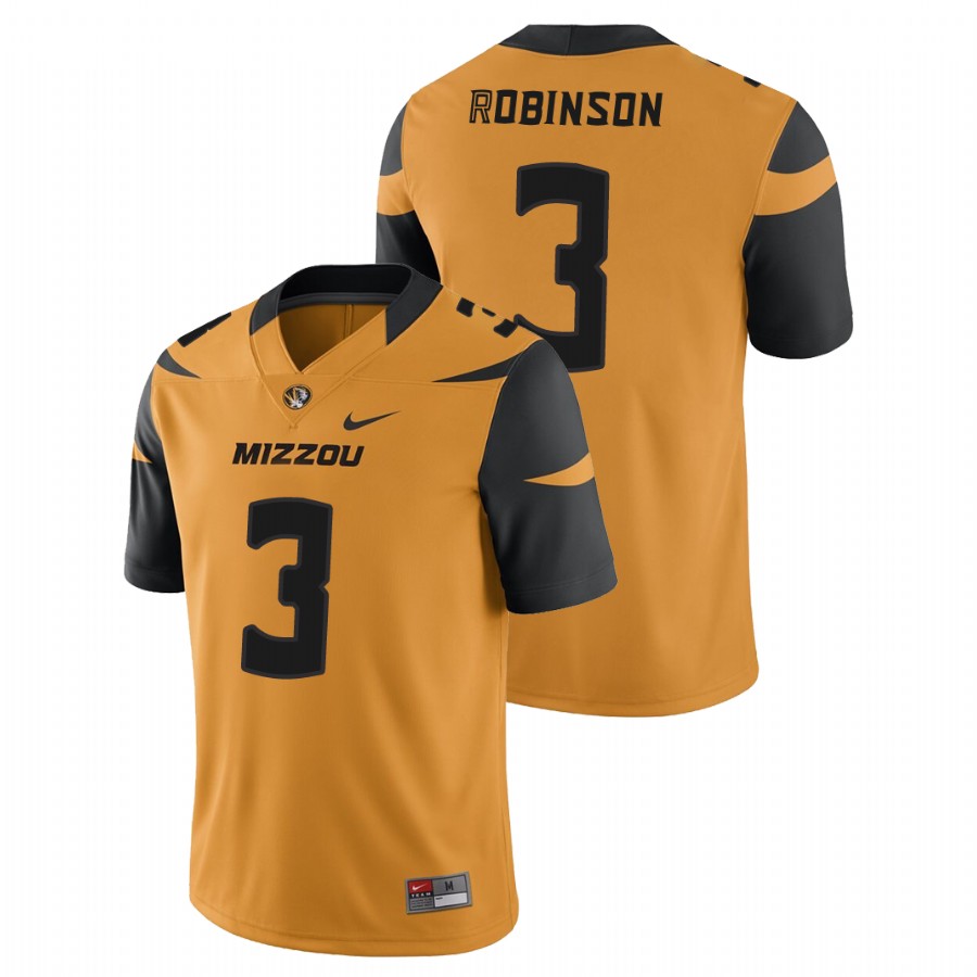 Men's Gold Missouri Tigers Shawn Robinson College Football Game Jersey