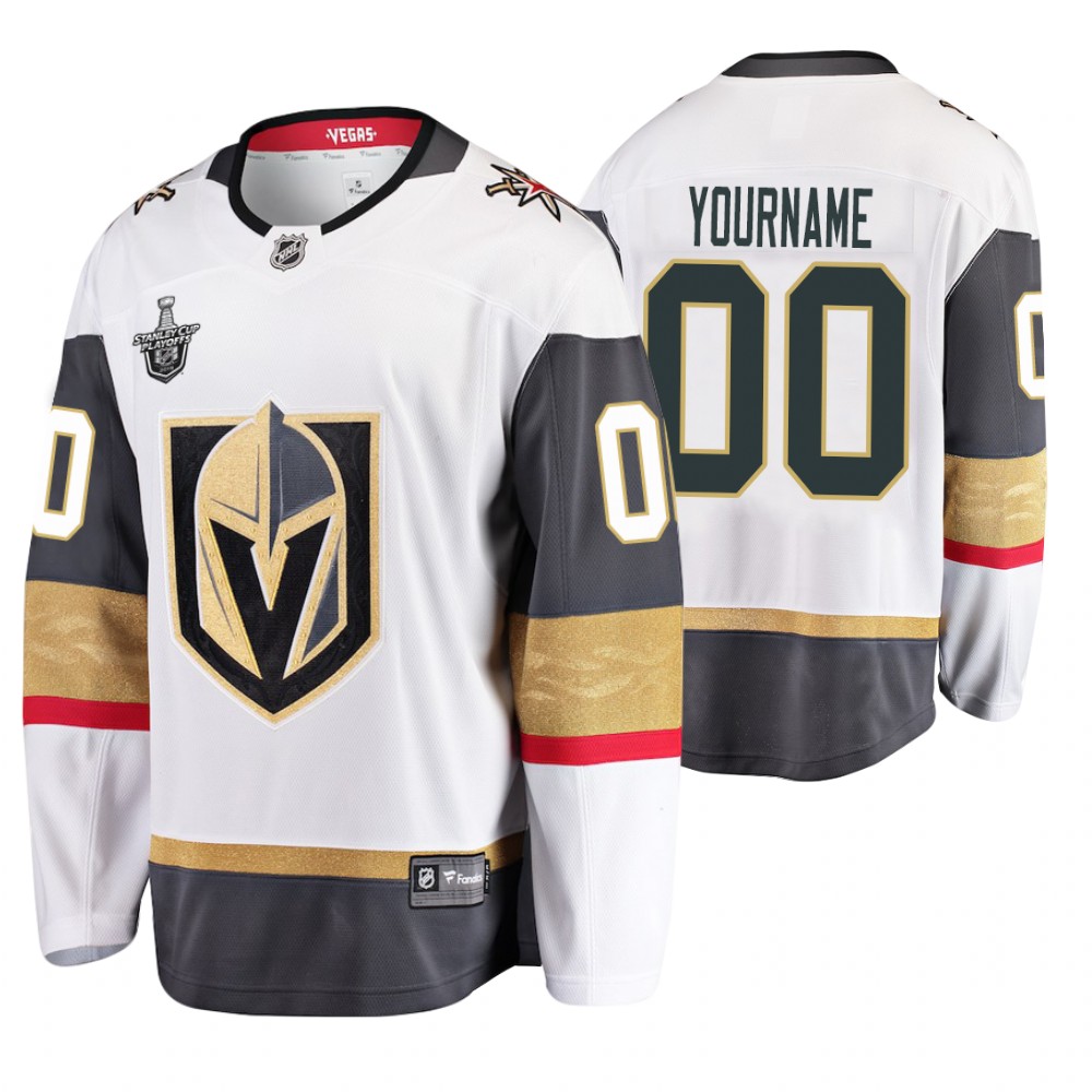 Men's Golden Knights #00 Custom Stanley Cup Playoffs Away Jersey
