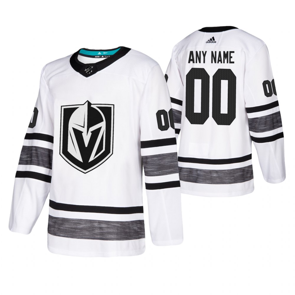 Men's Golden Knights #00 Custom White 2019 NHL All-Star Jersey