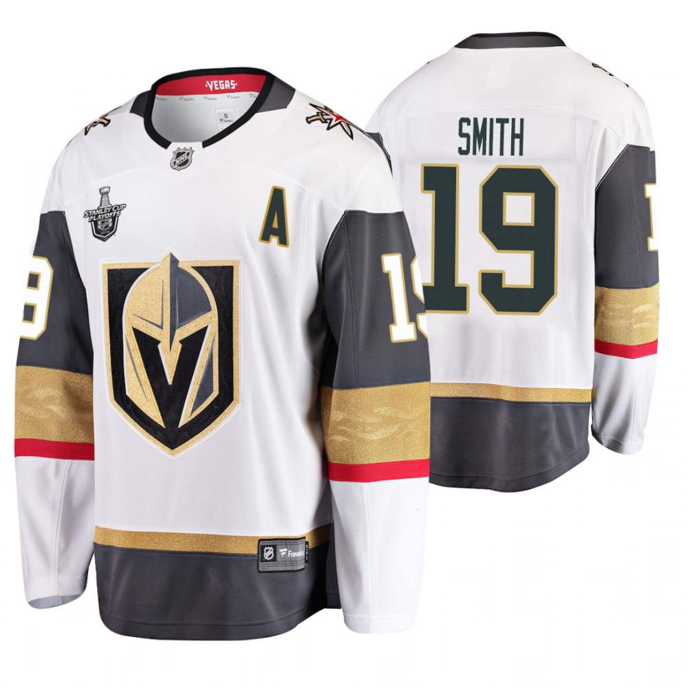 Men's Golden Knights #19 Reilly Smith Stanley Cup Playoffs Away Jersey