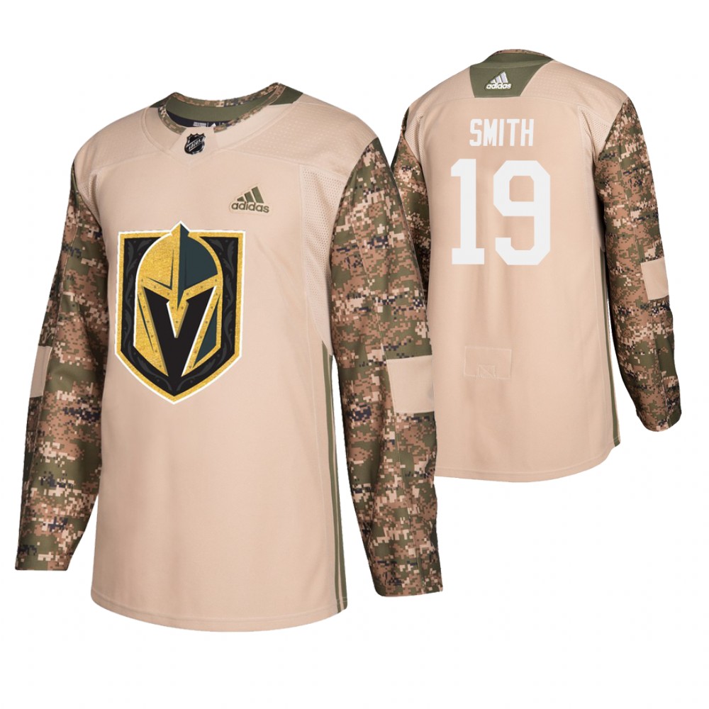 Men's Golden Knights #19 Reilly Smith Veterans Day Jersey - Camo