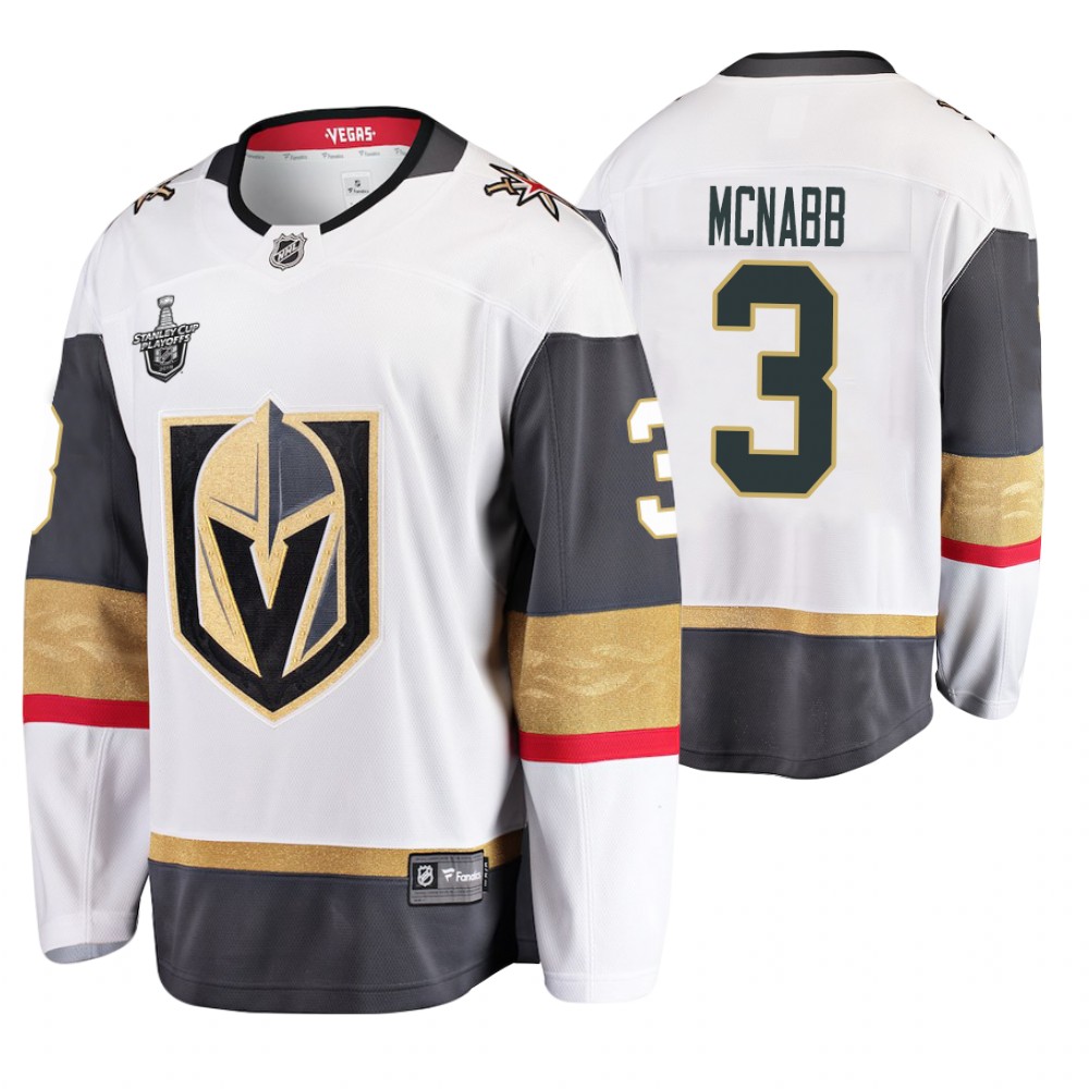 Men's Golden Knights #3 Brayden McNabb Stanley Cup Playoffs Away Jersey