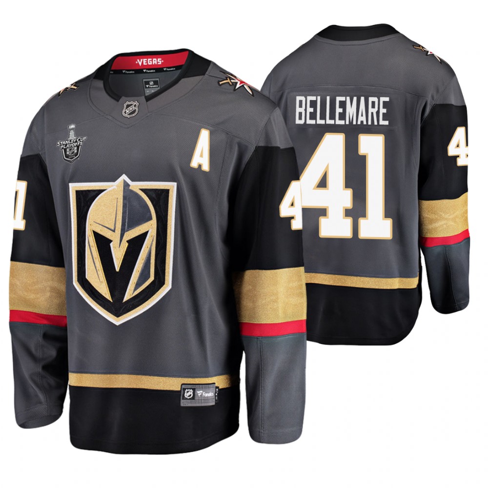 Men's Golden Knights #41 Pierre-Edouard Bellemare Stanley Cup Playoffs Breakaway Jersey