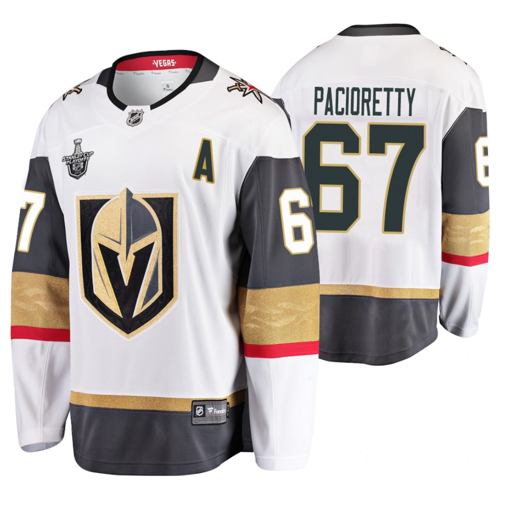 Men's Golden Knights #67 Max Pacioretty Stanley Cup Playoffs Away Jersey