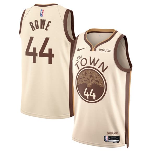Men's Golden State Warriors #44 Jackson Rowe Tan 2025-26 City Edition Stitched Basketball Jersey