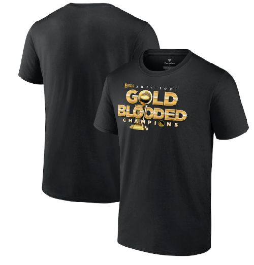 Men's Golden State Warriors 2021-2022 NBA Finals Champions Gold Blooded T-Shirt