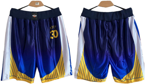 Men's Golden State Warriors Blue Shorts (Run Small)