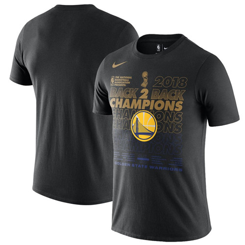 Men's Golden State Warriors Nike Black 2018 NBA Finals Champions Locker Room T-Shirt