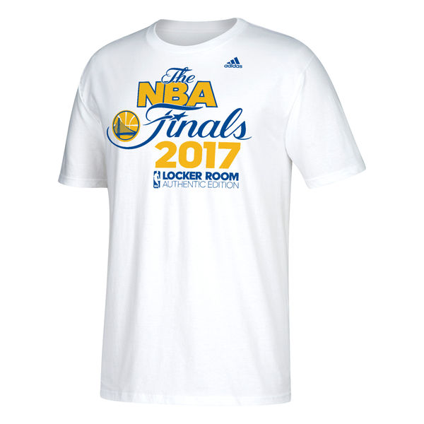 Men's Golden State Warriors White 2017 Western Conference Champions Locker Room T-Shirt