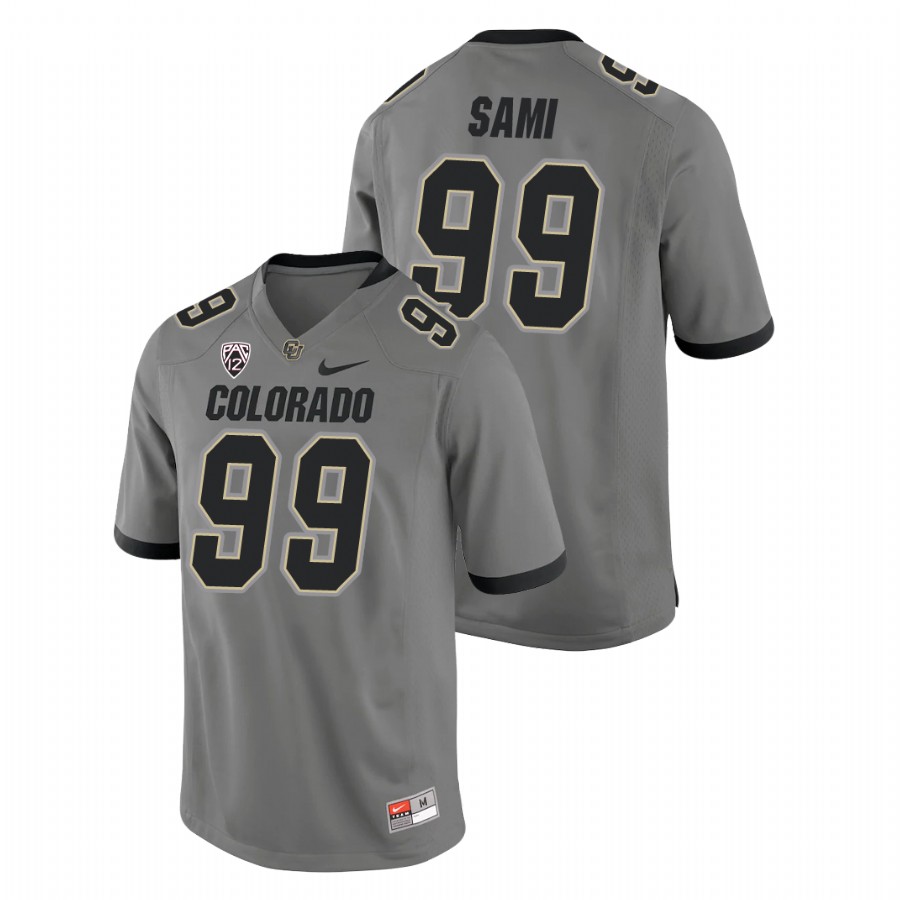 Men's Gray Colorado Buffaloes Jalen Sami College Football Alternate Game Jersey