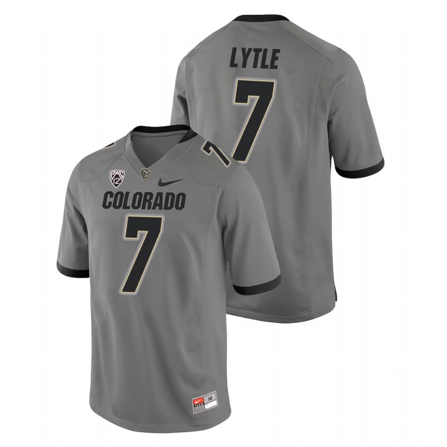 Men's Gray Colorado Buffaloes Tyler Lytle College Football Alternate Game Jersey