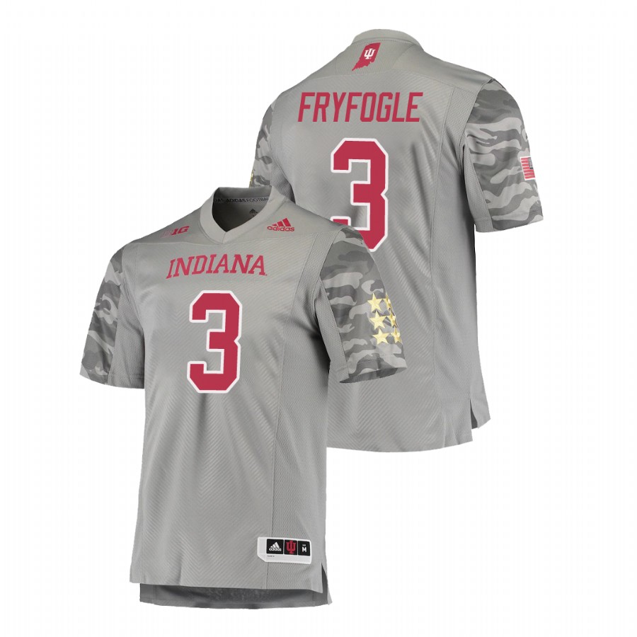 Men's Gray Indiana Hoosiers Ty Fryfogle Premier Football Jersey